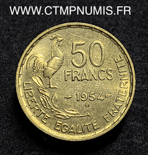 ,MONNAIE,50,FRANCS,GEORGES,GUIRAUD,1954,B,