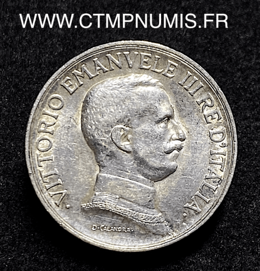 ,ITALIE,1,LIRE,ARGENT,VICTOR,EMMANUEL,III,1917,