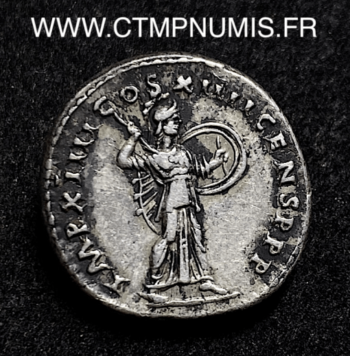 ,DOMITIEN,DENIER,ARGENT,MINERVE,ROME,