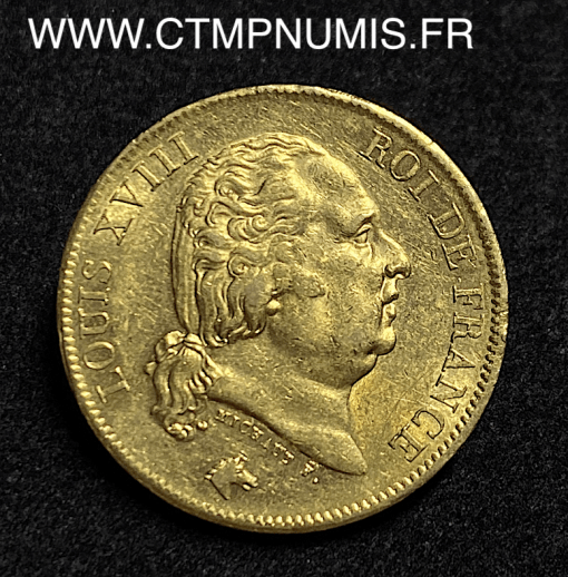 ,MONNAIE,40,FRANCS,OR,LOUIS,XVIII,1824,PARIS,