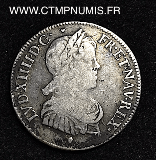 ,LOUIS,XIV,1/4 ECU,ARGENT,1647,M,TOULOUSE,