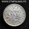 ,50,CENTIMES ,SEMEUSE,ARGENT,1897,SUP,