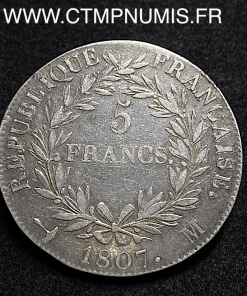 ,5,FRANCS,ARGENT,NAPOLEON,1807,M,TOULOUSE,