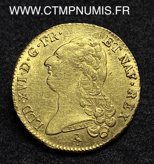 ,DOUBLE,LOUIS,XVI,AU,BUSTE,NU,1786,A,PARIS,OR,