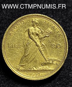 ,MONNAIE,ITALIE,20,LIRE,VICTOR,EMMANUEL,1927,