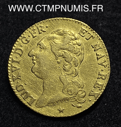 ,LOUIS,XVI,LOUIS,OR,AU,BUSTE,NU,1786,W,LILLE,