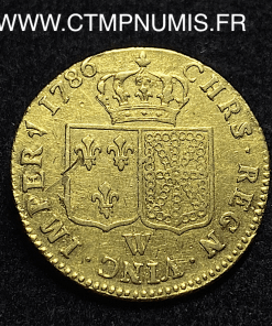 ,LOUIS,XVI,LOUIS,OR,AU,BUSTE,NU,1786,W,LILLE,