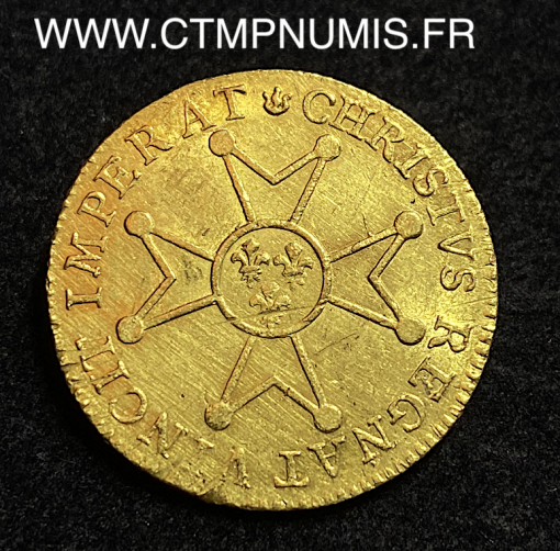 ,MONNAIE,ROYALE,LOUIS,XV,LOUIS,OR,A,LA,CROIX,DU,SAINT,ESPRIT,MALTE,1718,D,LYON,