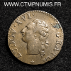 ,MONNAIE,ROYALE,LOUIS,XVI,LIARD,1788,W,LILLE,