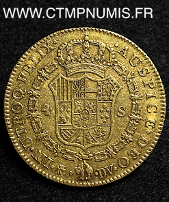 ,ESPAGNE,4,ESCUDOS,OR,CHARLES,III,1787,MADRID,