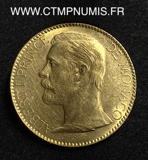 ,MONNAIE,MONACO,100,FRANCS,OR,ALBERT,I°,1891,PARIS,