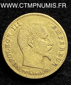 ,5,FRANCS,OR,NAPOLEON,III,TETE,NUE,1857,PARIS,