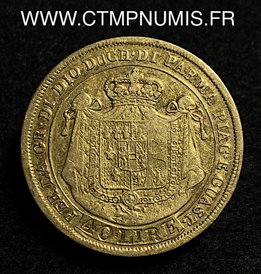 ,ITALIE,PARME,40,LIRE,OR,MARIE,LOUISE,1815,