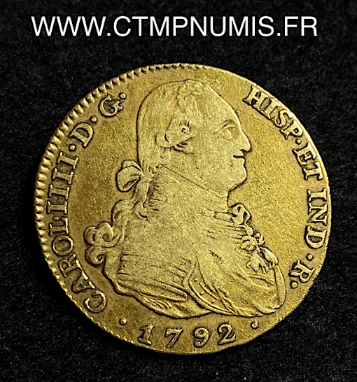 ,4,ESCUDOS,OR,CHARLES,IIII,1792,MADRID,