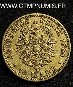 ,ALLEMAGNE,SAXE,10,MARK,OR,ALBERT,1888,