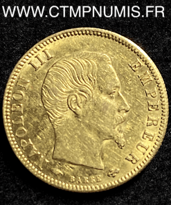 ,5,FRANCS,OR,NAPOLEON,III,TETE,NUE,1859,PARIS,