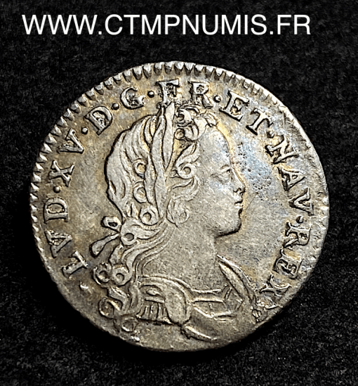 ,LOUIS,XV,X,SOLS,ARGENT,NAVARRE,1719,ROUEN,