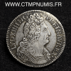 ,LOUIS,XIV,1/2,ECU,3,COURONNES,1711,V,TROYES,