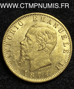 ,ITALIE,20,LIRE,OR,II,1877,R,ROME,