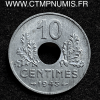 ,10,CENTIMES,ETAT,FRANCAIS,ZINC,1943,