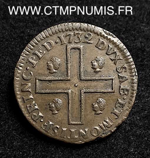 ,MONNAIE,ITALIE,SARDAIGNE,3,CAGLIARESE,1732,CHARLES,EMMANUEL,DE,SAVOIE,1732,