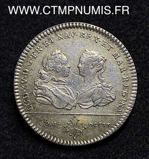 ,JETON,ARGENT,LANGUEDOC,LOUIS,XV,1726,