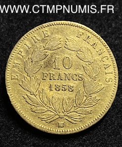 ,10,FRANCS,OR,NAPOLEON,III,1858,STRASBOURG,