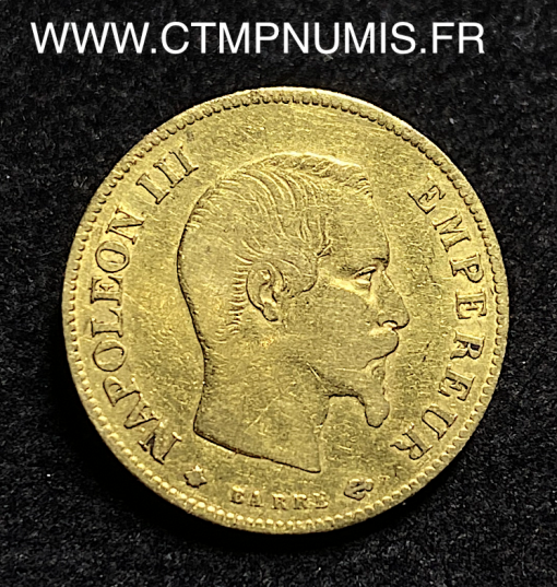 ,MONNAIE,10,FRANCS,OR,NAPOLEON,III,TETE,NUE,1858,BB,STRASBOURG,