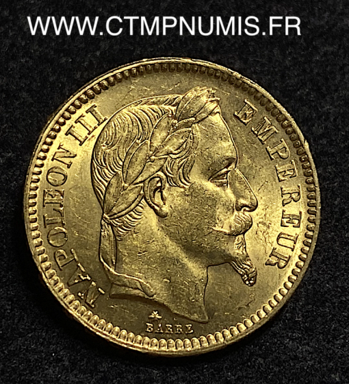 ,20,FRANCS,OR,NAPOLEON,III,TETE,NUE,1861,PARIS,