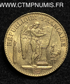,20,FRANCS,OR,GENIE,III°,REPUBLIQUE,1891,PARIS,