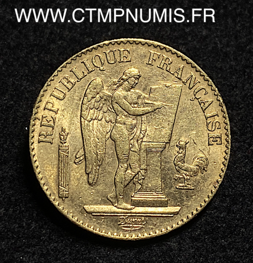 ,20,FRANCS,OR,GENIE,III°,REPUBLIQUE,1891,PARIS,