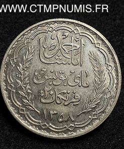 ,TUNISIE,20,FRANCS,ARGENT,1939,