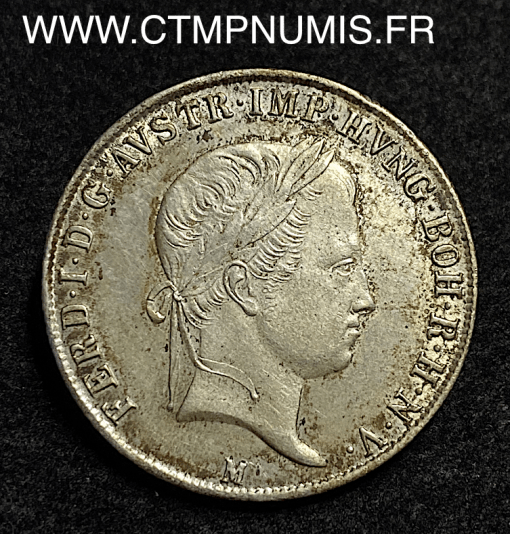 ,ITALIE,20,KREUZER,ARGENT,1844,MILAN,