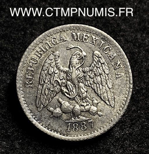 ,MEXIQUE,5,CENTAVOS,ARGENT,1887,CHIHUAHUA,