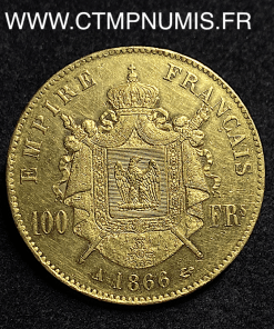 ,EMPIRE,100,FRANCS,OR,NAPOLEON,III,1866,PARIS,