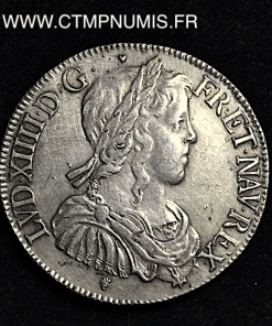 ,LOUIS,XIV,1/2,ECU,ARGENT,1648,M,TOULOUSE,