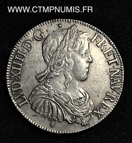 ,LOUIS,XIV,1/2,ECU,ARGENT,1648,M,TOULOUSE,