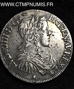 ,LOUIS,XIV,1/2,ECU,ARGENT,1650,M,TOULOUSE,