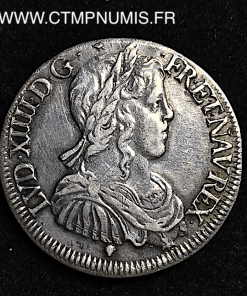 ,LOUIS,XIV,1/2,ECU,ARGENT,1650,M,TOULOUSE,