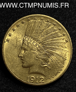 ,ETATS,UNIS,10,DOLLAR,OR,TETE,INDIEN,1912,