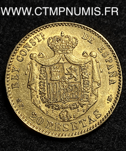 ,ESPAGNE,20,PESETAS,OR,ALPHONSE,XIII,1890,