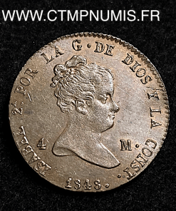 ,ESPAGNE,4,MARAVEDIS,ISABEL,II,1848,SEGOVIE,