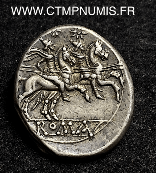 ,DENIER,ARGENT,ANONYME,ROMA,DIOSCURES,