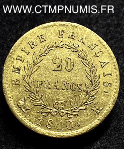 ,20,FRANCS,OR,NAPOLEON,1810,K,BORDEAUX,