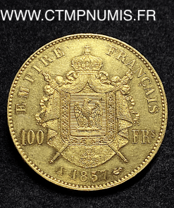 ,EMPIRE,100,FRANCS,OR,NAPOLEON,III,1857,PARIS,