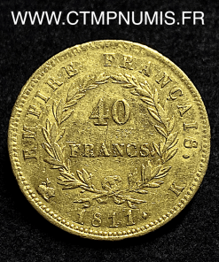 ,40,FRANCS,OR,NAPOLEON,OR,1811,K,BORDEAUX,