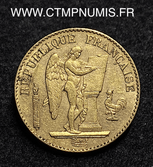 ,20,FRANCS,OR,GENIE,III°,REPUBLIQUE,1889,PARIS,
