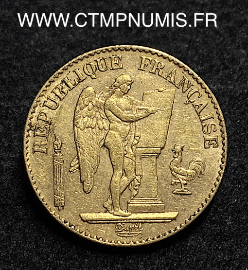 ,MONNAIE,20,FRANCS,OR,GENIE,III°,REPUBLIQUE,1889,PARIS,