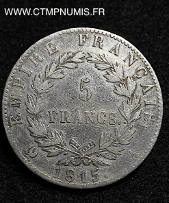 ,5,FRANCS,NAPOLEON,CENTS,JOURS,1815,PARIS,