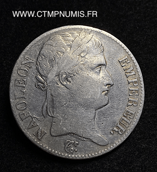 ,MONNAIE,EMPIRE,5,FRANCS,ARGENT,NAPOLEON,I°,LES,CENTS,JOURS,1815,PARIS,